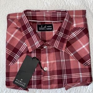 Public Record Plaid Button Down Long Sleeve Shirt